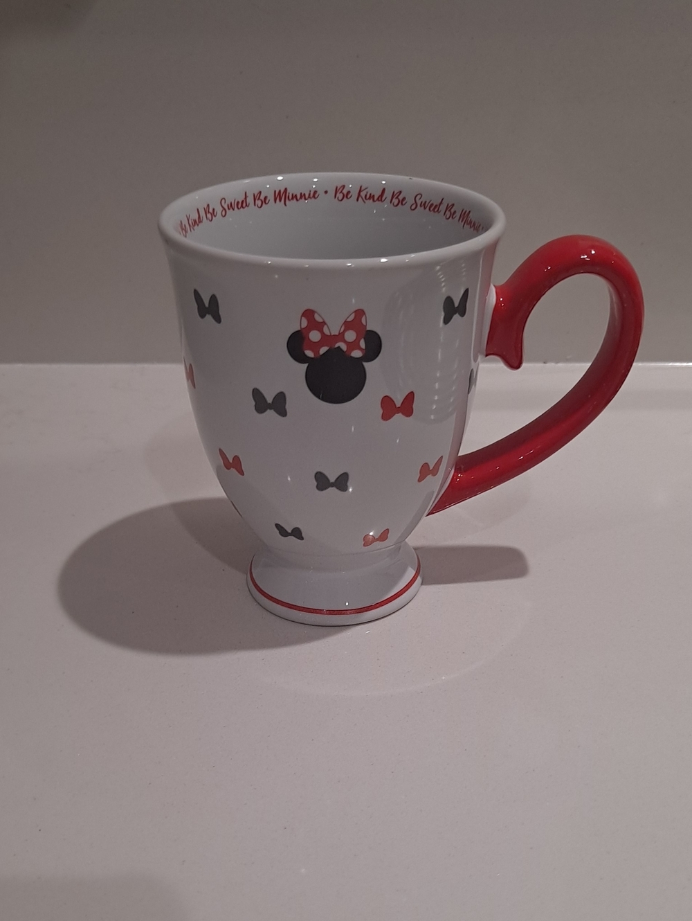 Disney Parks Minnie Mouse Red & White Ceramic Mug - Cute Bow Design